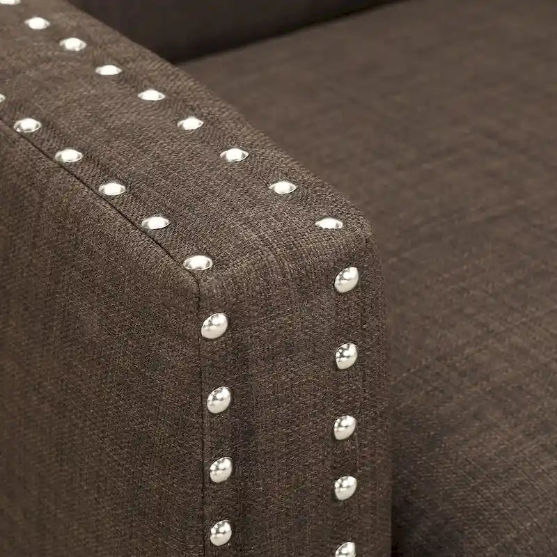 Erica Accent Armchair with Chrome Nailhead Trim