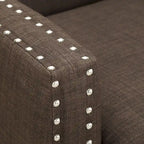 Erica Accent Armchair with Chrome Nailhead Trim