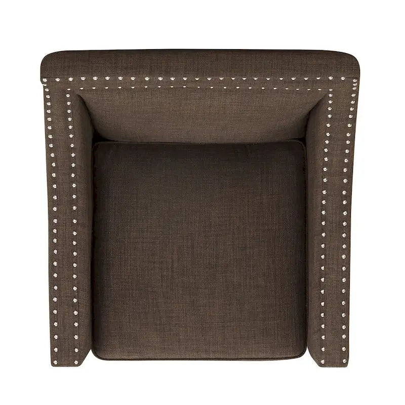 Erica Accent Armchair with Chrome Nailhead Trim