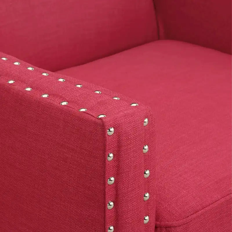 Erica Accent Armchair with Chrome Nailhead Trim