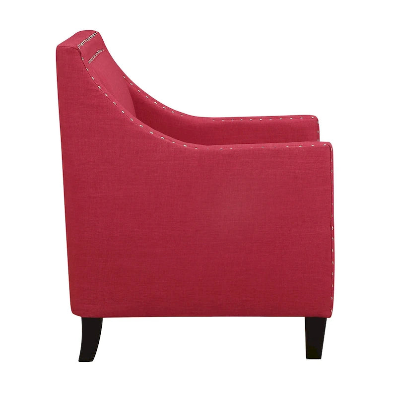 Erica Accent Armchair with Chrome Nailhead Trim