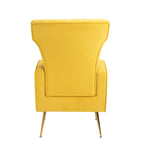 Velvet Accent Chair with Gold Legs