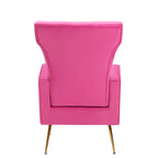 Velvet Accent Chair with Gold Legs