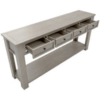 Merax Rustic Console Table with Storage Drawers and Bottom Shelf