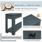 Merax Rustic Console Table with Storage Drawers and Bottom Shelf