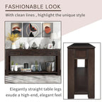 Merax Rustic Console Table with Storage Drawers and Bottom Shelf