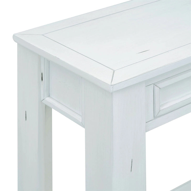 Merax Rustic Console Table with Storage Drawers and Bottom Shelf