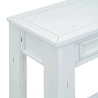 Merax Rustic Console Table with Storage Drawers and Bottom Shelf