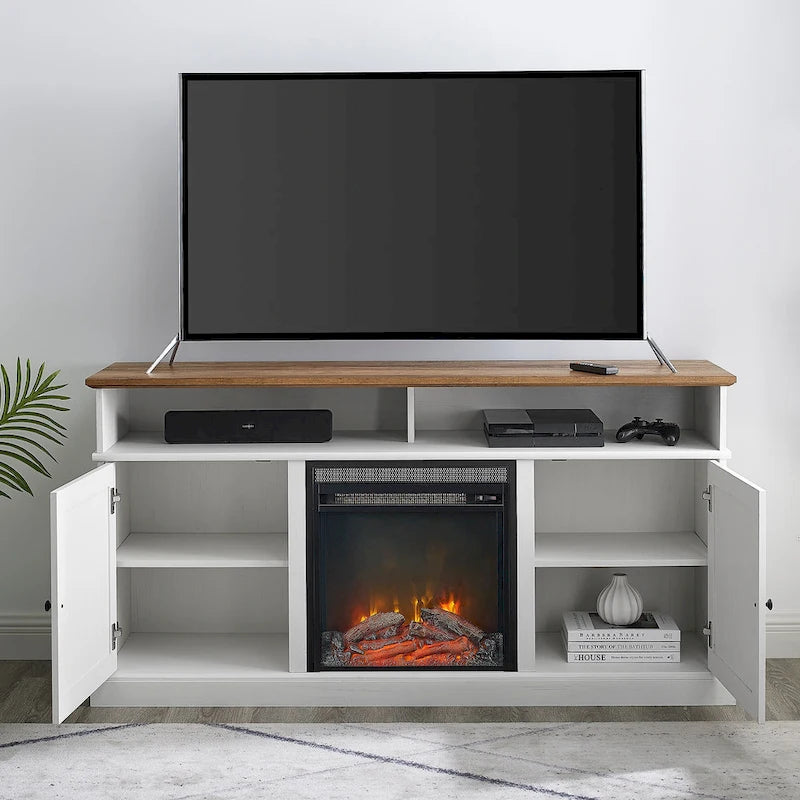 Middlebrook 60-inch Barn Door Fireplace TV Stand