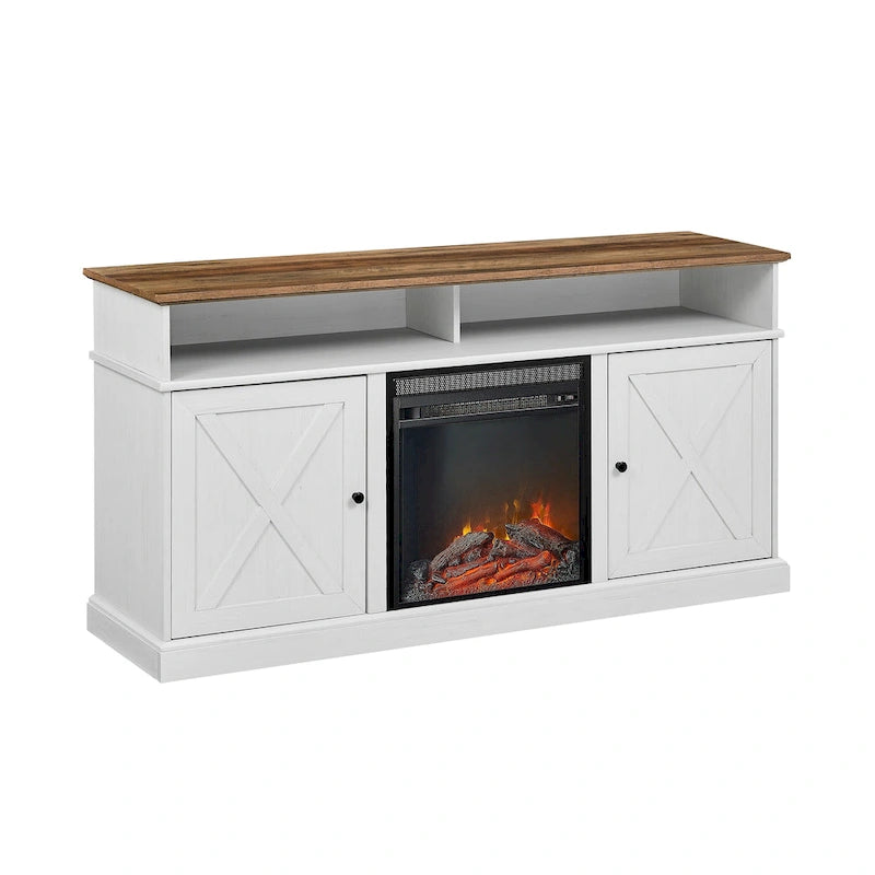 Middlebrook 60-inch Barn Door Fireplace TV Stand