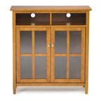 WYNDENHALL Norfolk Wood Storage Media Cabinet - 39Wx16Dx42H