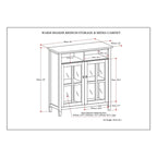 WYNDENHALL Norfolk Wood Storage Media Cabinet - 39Wx16Dx42H