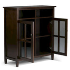 WYNDENHALL Norfolk Wood Storage Media Cabinet - 39Wx16Dx42H