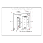 WYNDENHALL Norfolk Wood Storage Media Cabinet - 39Wx16Dx42H