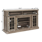 Gray Wash TV Stand with Storage - 58 Inch Entertainment Console