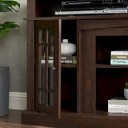 Gray Wash TV Stand with Storage - 58 Inch Entertainment Console