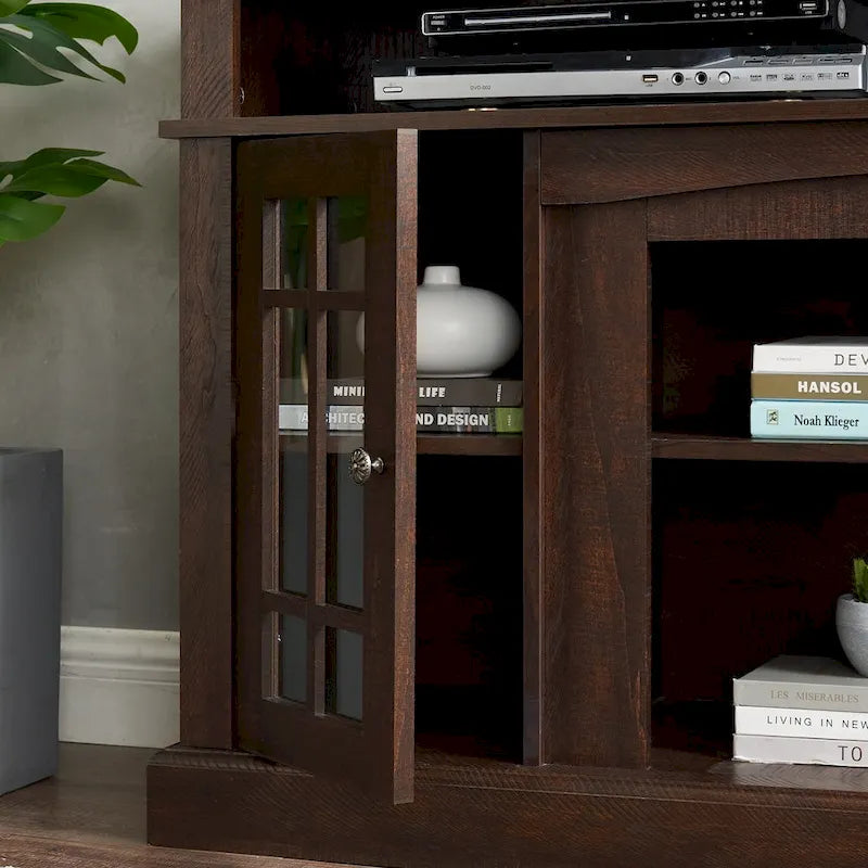Gray Wash TV Stand with Storage - 58 Inch Entertainment Console