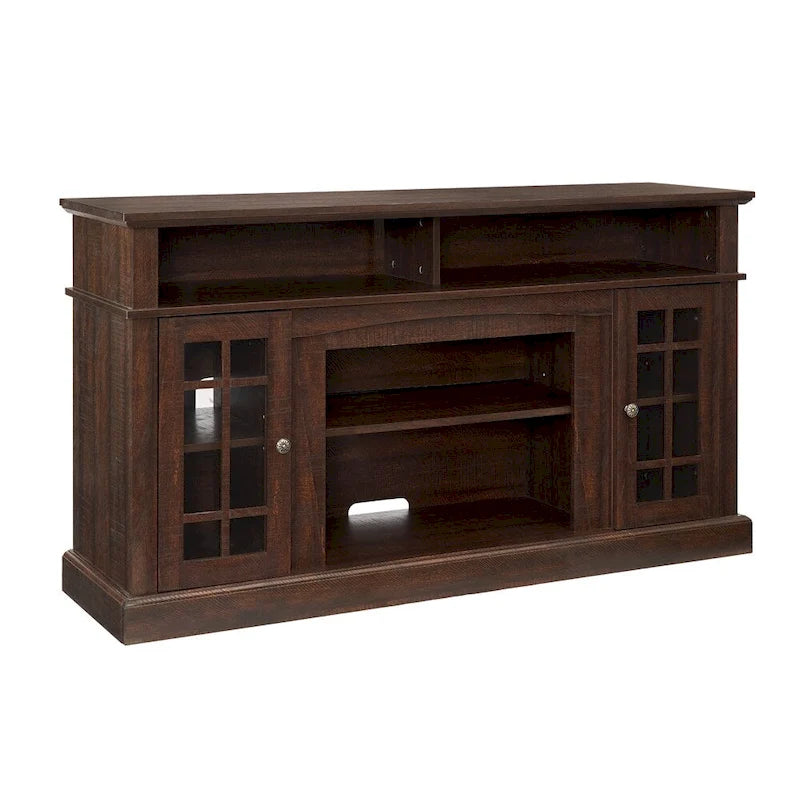 Gray Wash TV Stand with Storage - 58 Inch Entertainment Console