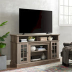 Gray Wash TV Stand with Storage - 58 Inch Entertainment Console