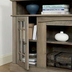 Gray Wash TV Stand with Storage - 58 Inch Entertainment Console
