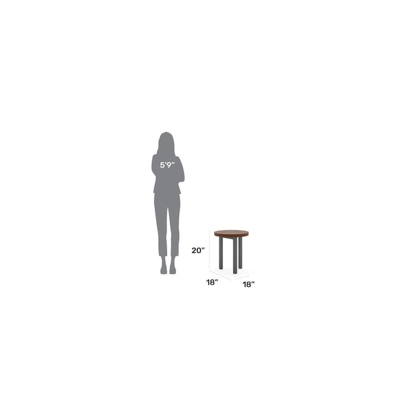 Homestyles Merge Brown Wood End Table - 18' x 18' x 20'