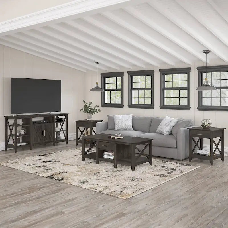 4-piece TV Stand and Table Set
