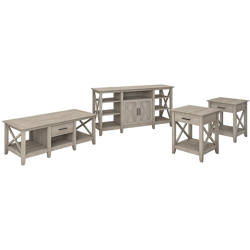 4-piece TV Stand and Table Set