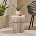 Delphinus Indoor/Outdoor Contemporary Lightweight Concrete Accent Side Table by Christopher Knight Home