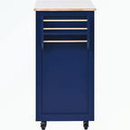 Kitchen Cart with Rubber Wood Countertop
