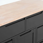 Kitchen Cart with Rubber Wood Countertop