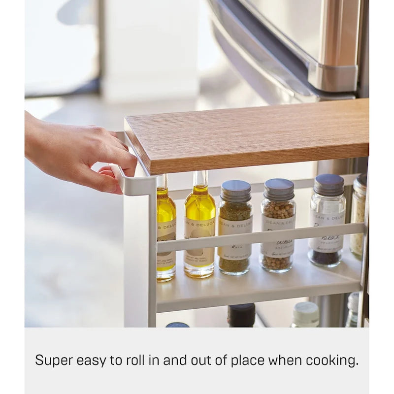 Slim Storage Cart, Steel, Holds 26.4 lbs, Minimal Assembly - L 18.7 x W 5.12 x H 31.69 inches