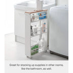 Slim Storage Cart, Steel, Holds 26.4 lbs, Minimal Assembly - L 18.7 x W 5.12 x H 31.69 inches