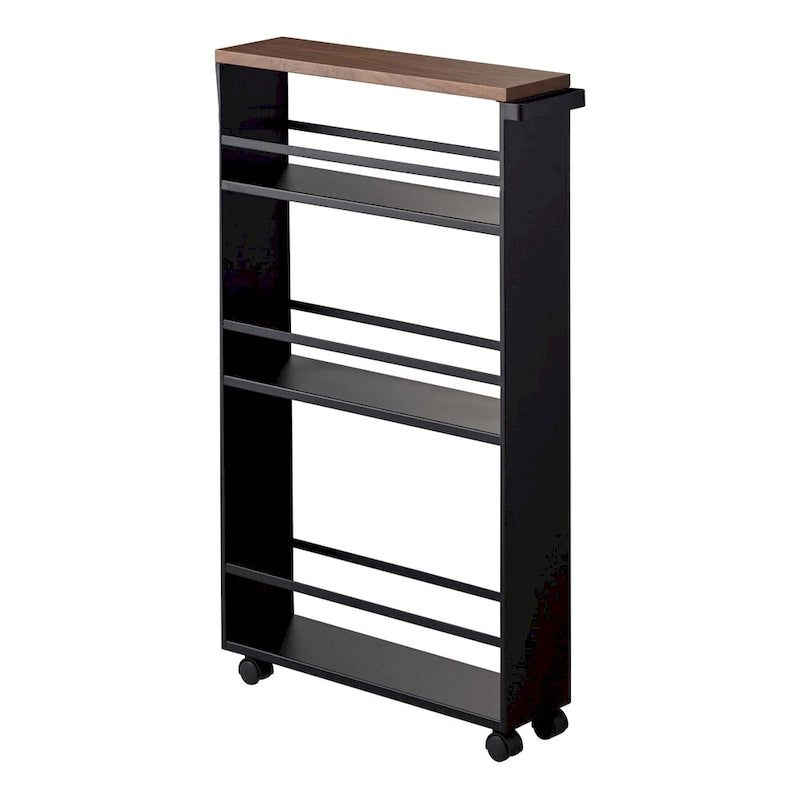 Slim Storage Cart, Steel, Holds 26.4 lbs, Minimal Assembly - L 18.7 x W 5.12 x H 31.69 inches