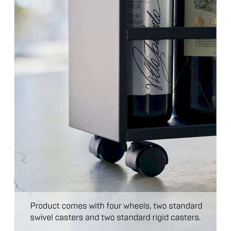 Slim Storage Cart, Steel, Holds 26.4 lbs, Minimal Assembly - L 18.7 x W 5.12 x H 31.69 inches
