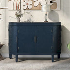 Sideboard Wooden Cabinet with Antique Pattern Doors