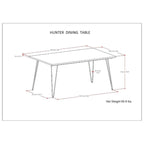 WYNDENHALL Moreno Industrial Wood Dining Table