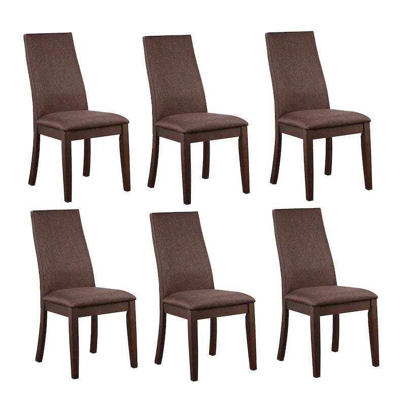 Charleston Upholstered Solid Back Dining Chairs (Set of 6)