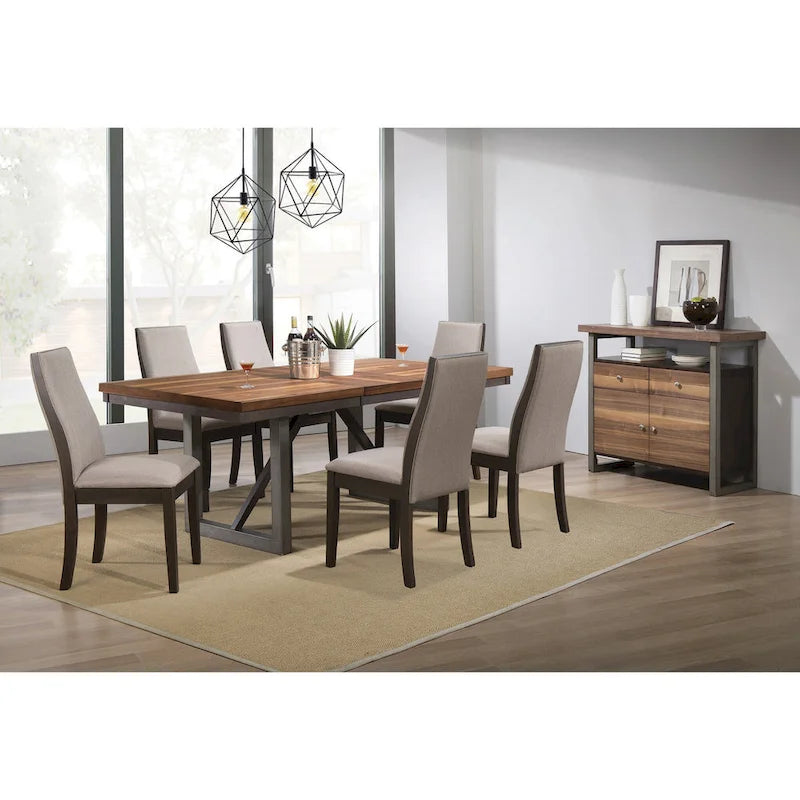 Charleston Upholstered Solid Back Dining Chairs (Set of 6)
