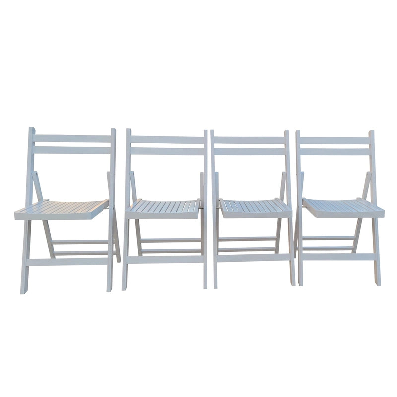 Wood Folding Chair Set of 4