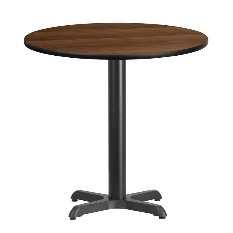 30 Round Laminate Table Top with 22 x 22 Table Height Base - 30W x 30D x 31.125H - 30W x 30D x 31.125H