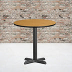 30 Round Laminate Table Top with 22 x 22 Table Height Base - 30W x 30D x 31.125H - 30W x 30D x 31.125H