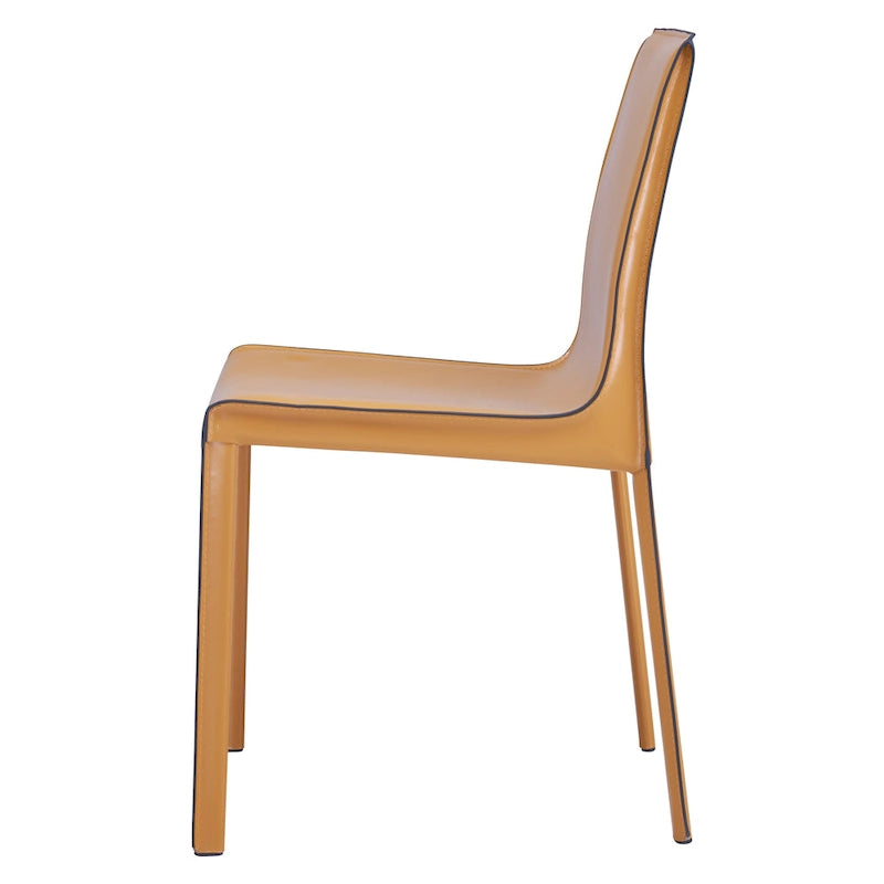 Gervin Recycled Leather Chair,Set of 2