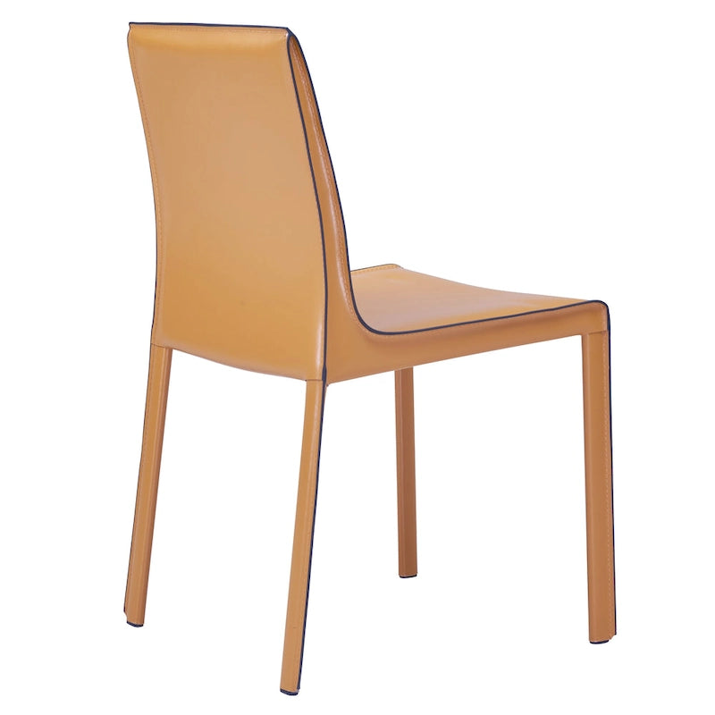 Gervin Recycled Leather Chair,Set of 2