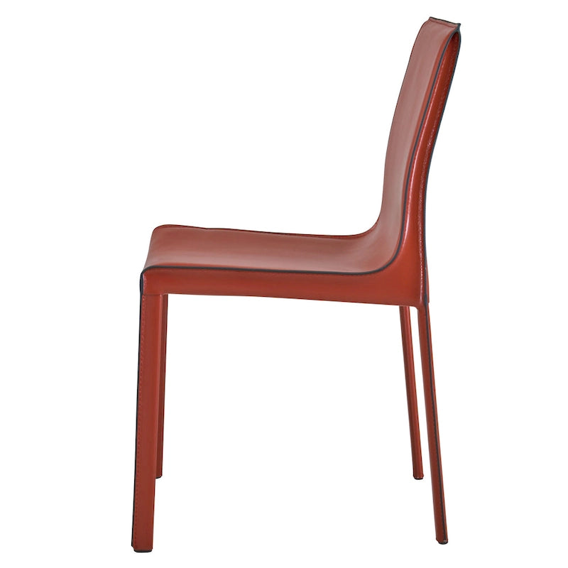 Gervin Recycled Leather Chair,Set of 2