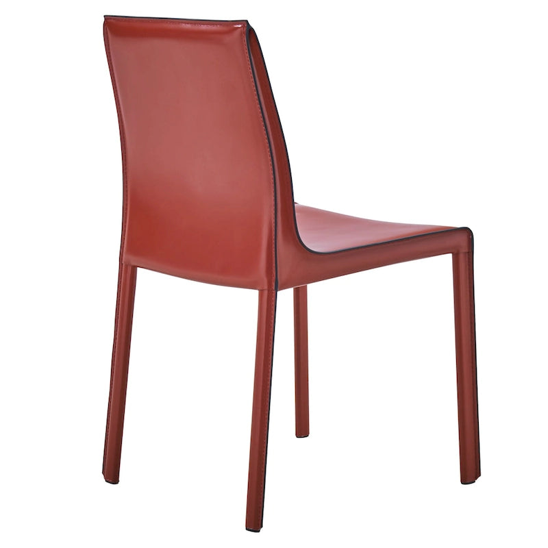 Gervin Recycled Leather Chair,Set of 2