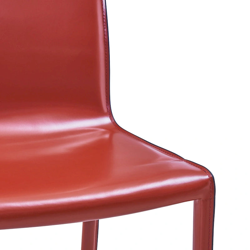 Gervin Recycled Leather Chair,Set of 2
