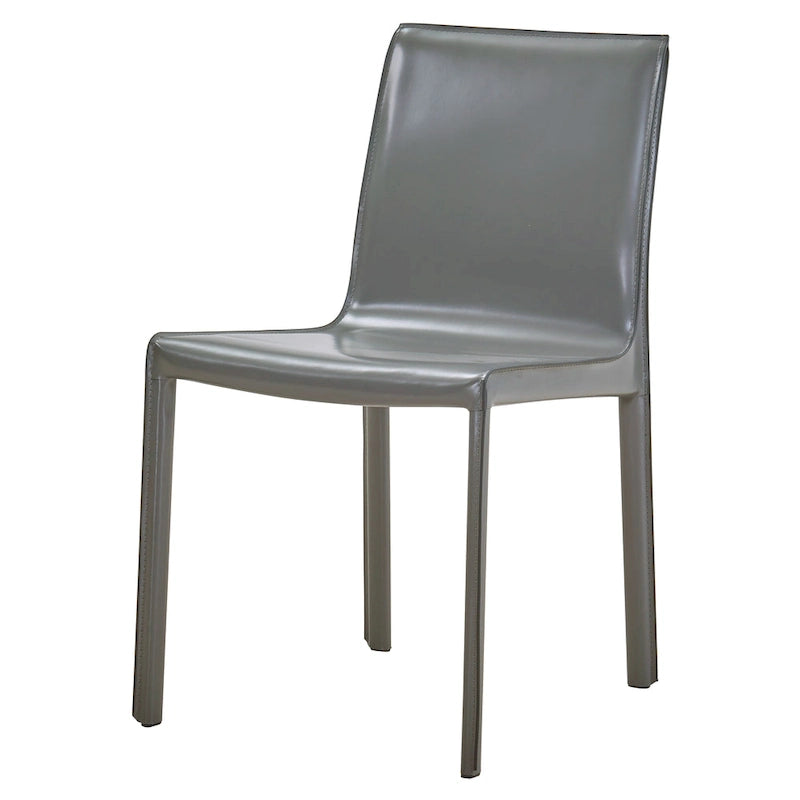 Gervin Recycled Leather Chair,Set of 2