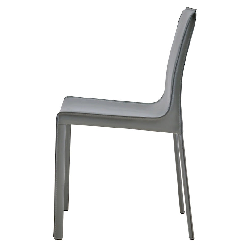 Gervin Recycled Leather Chair,Set of 2