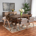 Marcena Mid-Century Modern 7-Piece Dining Set
