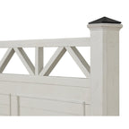 Roundhill Furniture Laria Antique White Finish Wood Panel Bed